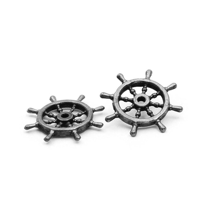 Rueda timón 24 mm de zamak para maquetas de barcos