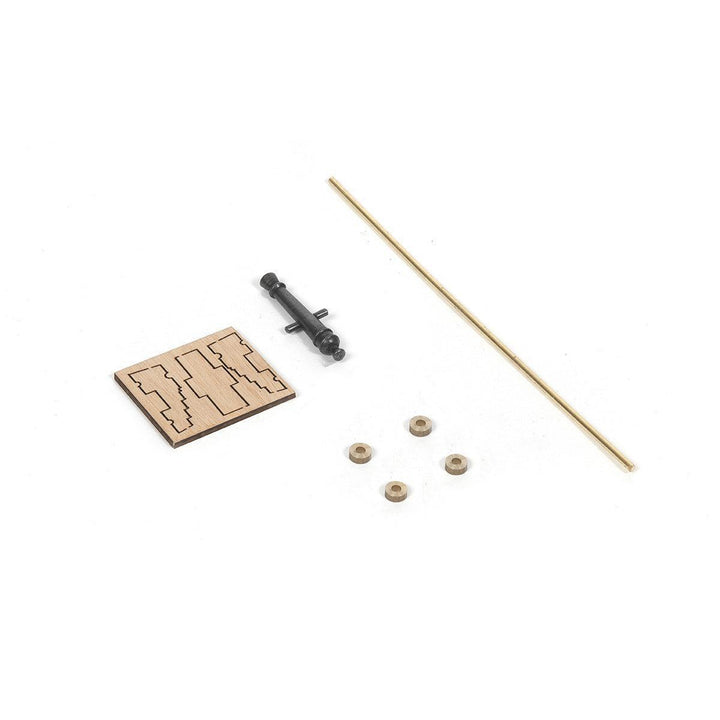 Cañón completo 4 x 27 mm para maquetas de barcos de madera