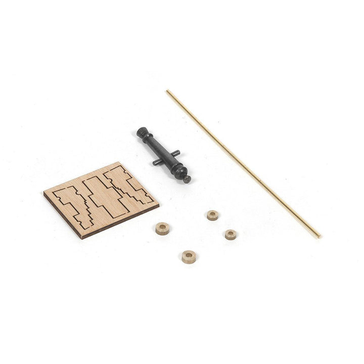 Cañón completo 6 x 35mm para maquetas de barcos de madera