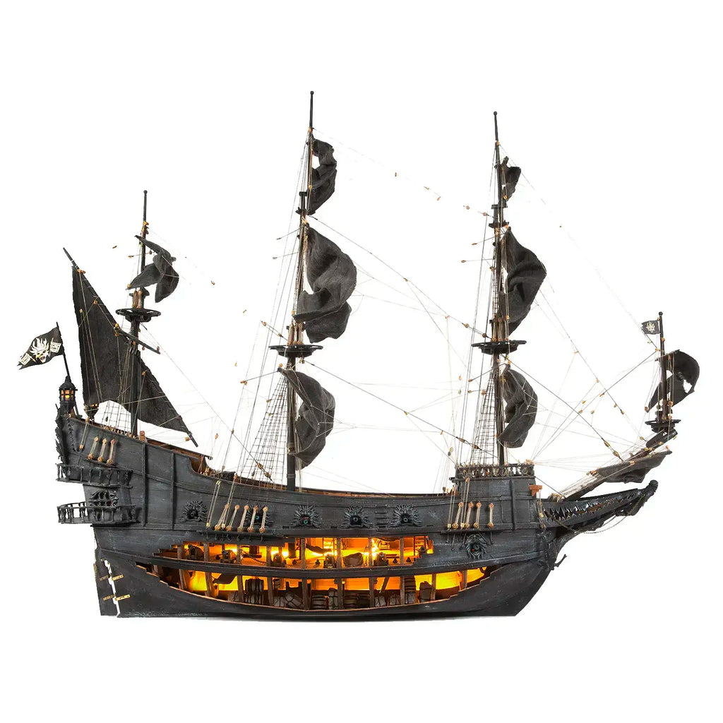 Maqueta de barco de madera el Holandés Errante (Flying Dutchman)