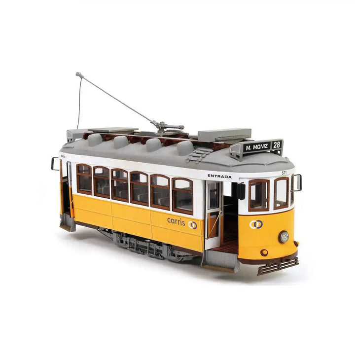 Maqueta del tranvía Lisboa de madera y metal