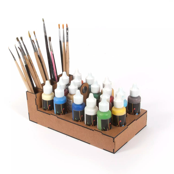 Mueble para almacenamiento de pinceles y pinturas para maquetas