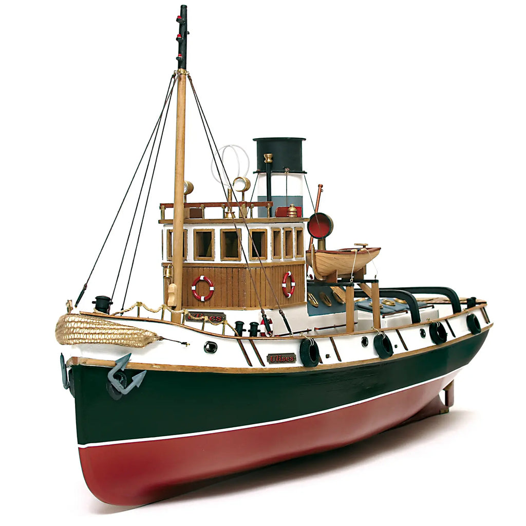 Maqueta de barco de madera remolcador Ulises