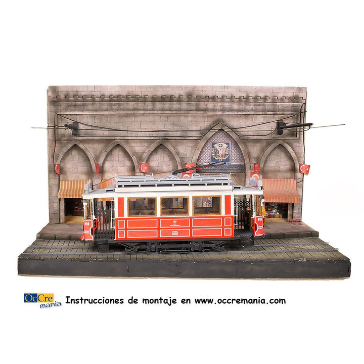 Diorama recreación del  Gran Bazar de Istanbul para maqueta tranvia Istanbul