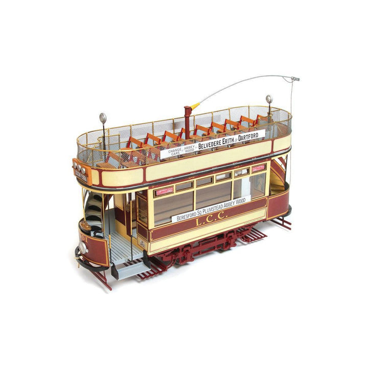 Maqueta del tranvía London de madera y metal