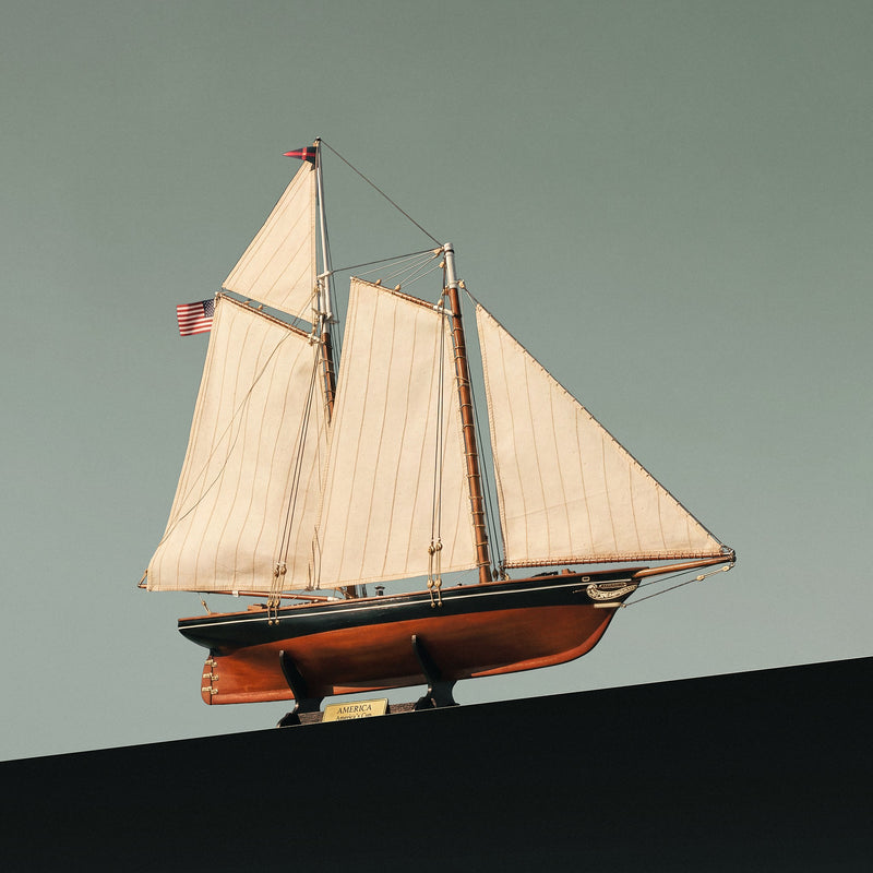 Maquette du yacht America 1851 – Coupe de l’America | Échelle 1/75