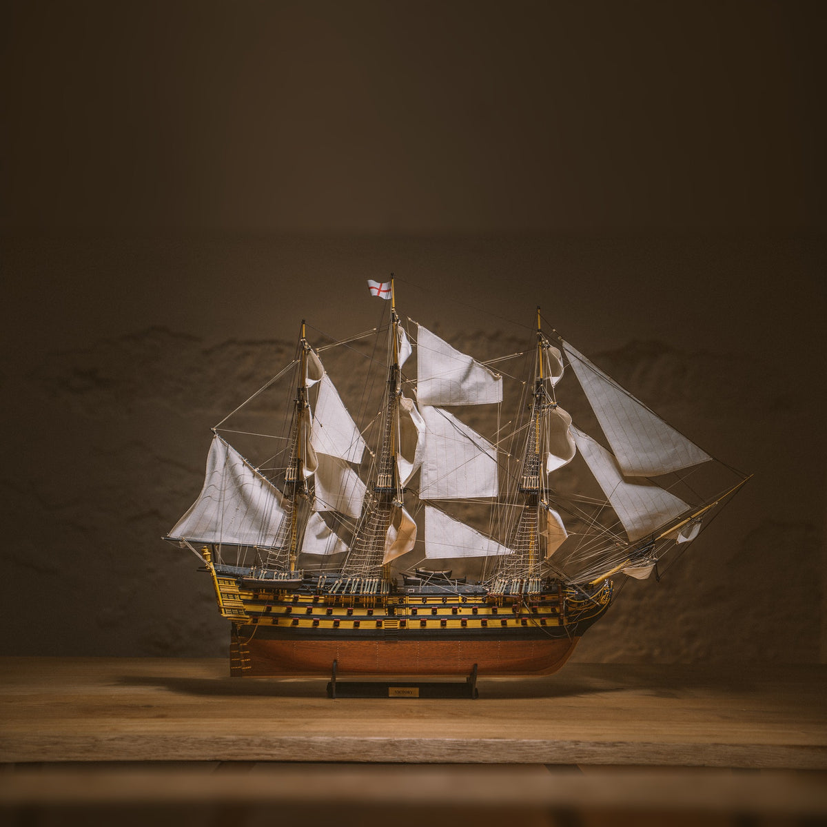 Maqueta del HMS Victory en madera