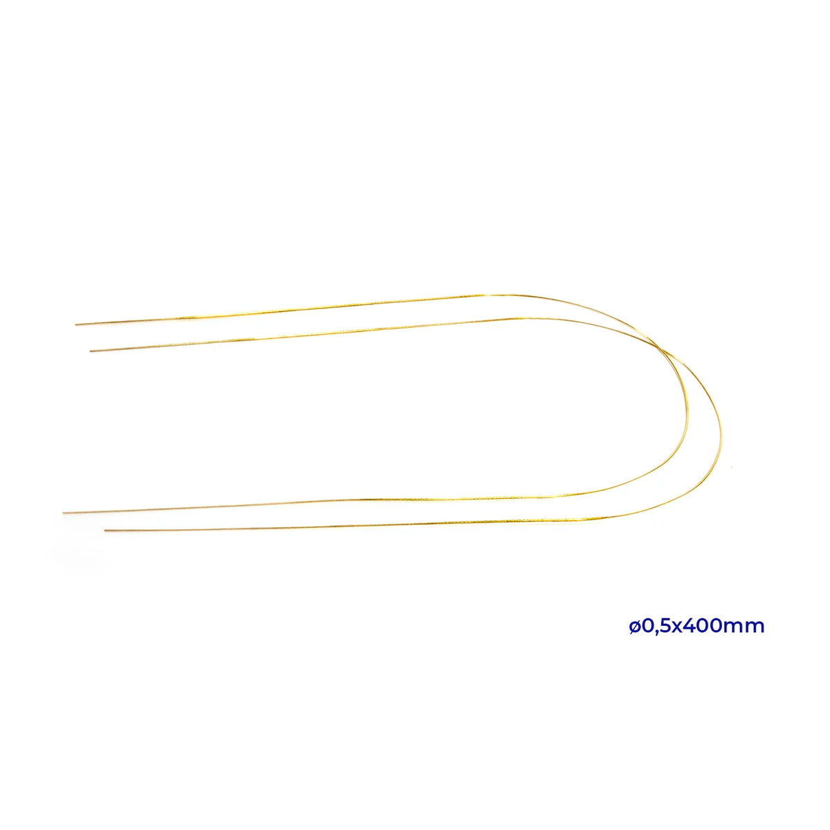 Hilo de latón 0,5 mm x 400 mm – Pack de 2 unidades