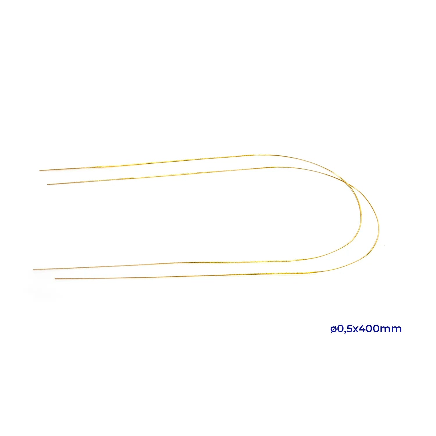 Hilo de latón 0,5 mm x 400 mm – Pack de 2 unidades
