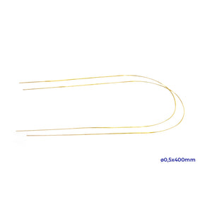 Hilo de latón 0,5 mm x 400 mm – Pack de 2 unidades