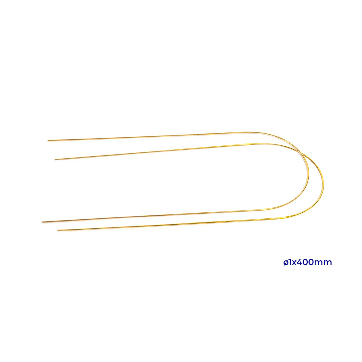Brass Wire 1 mm x 400 mm (0.04 in x 15.75 in) – Pack of 2 units