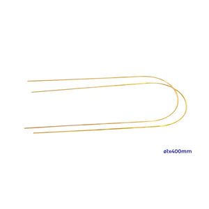 Brass Wire 1 mm x 400 mm (0.04 in x 15.75 in) – Pack of 2 units
