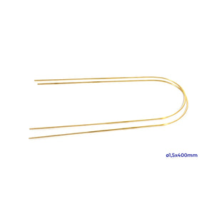 Brass Wire 1.5 mm x 400 mm (0.06 in x 15.75 in) – Pack of 2 units