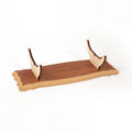 Basetta completa in legno con supporti per modellini di navi - 390x145 mm