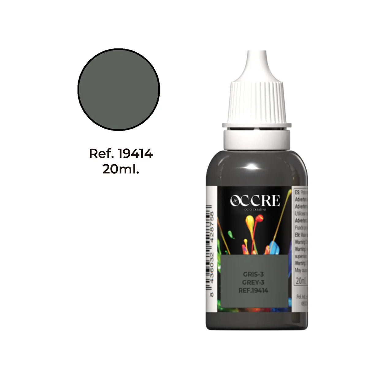 Acrylic Paint Dark Grey 20 ml