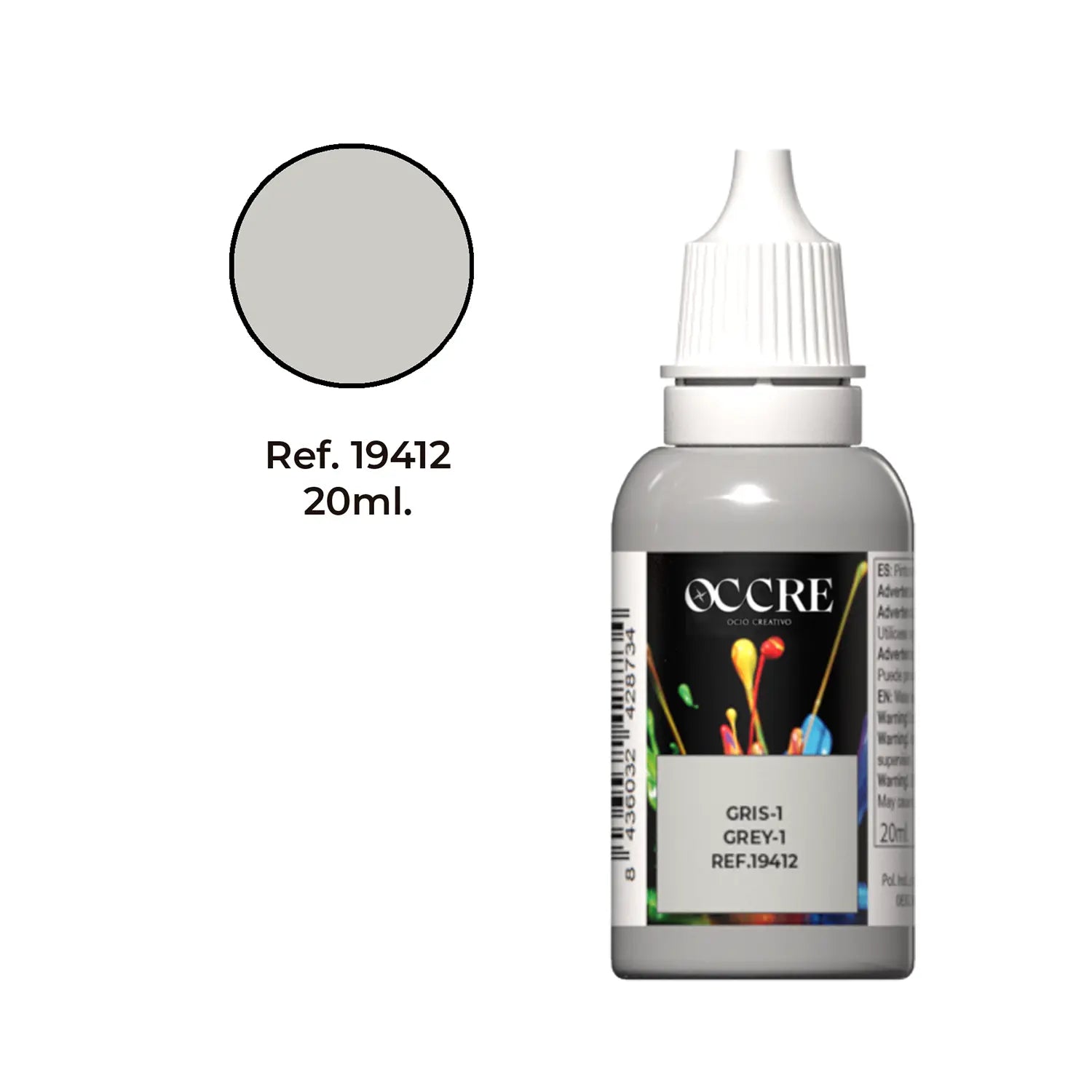 Pintura Acrílica Gris claro 20 ml