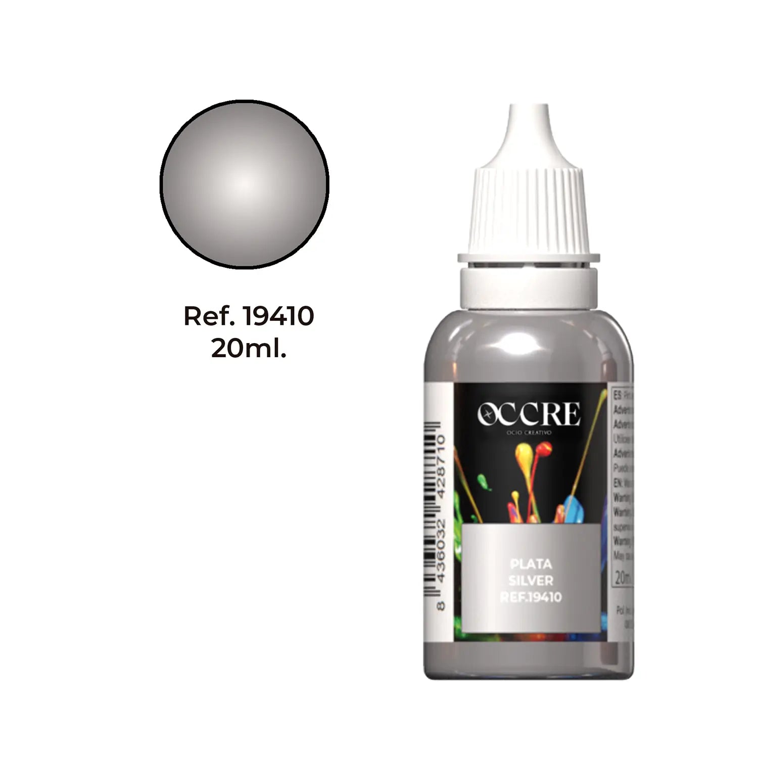 Pintura Acrílica Plata 20 ml