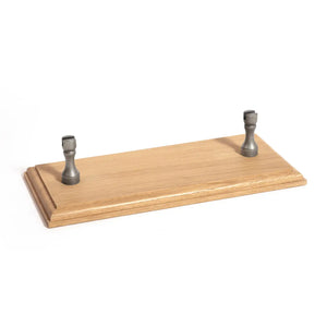 Solid Oak Base + 2 Brass Cast Iron Brackets