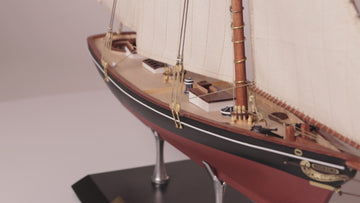 Maqueta naval de madera del yate America 1851 – detalles en video
