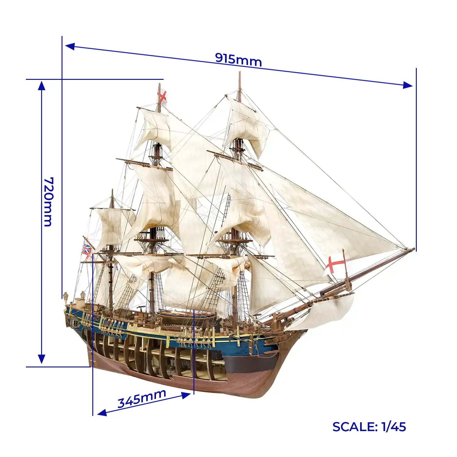 木製帆船模型 HMS BOUNTY 1/60(The Frigate HMS Bounty 木製帆船模型 HMS BOUNTY 1/60(The Frigate HMS Bounty