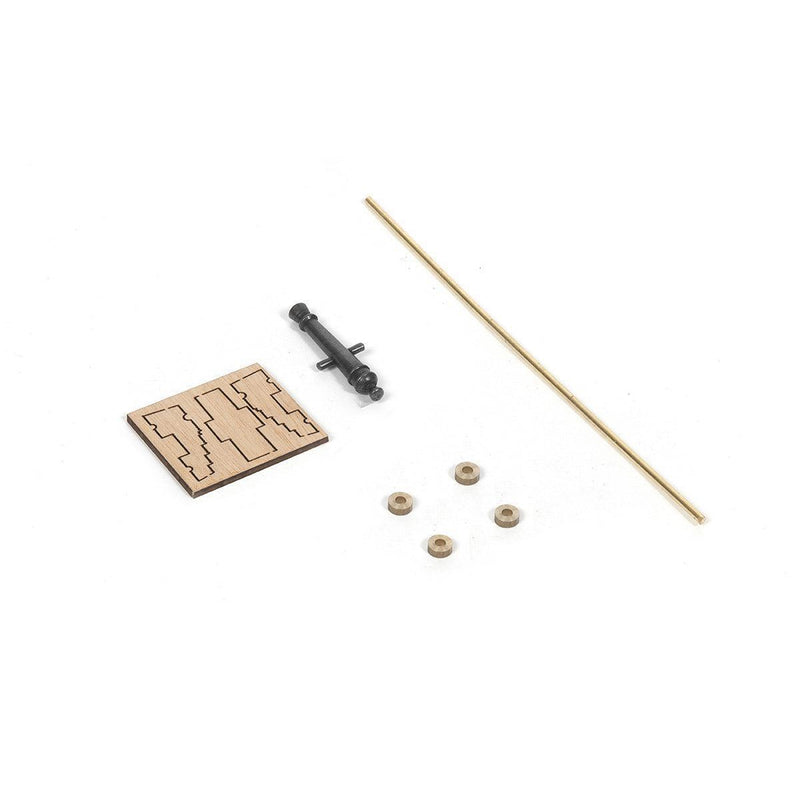 Cañón completo 4 x 27 mm para maquetas de barcos de madera