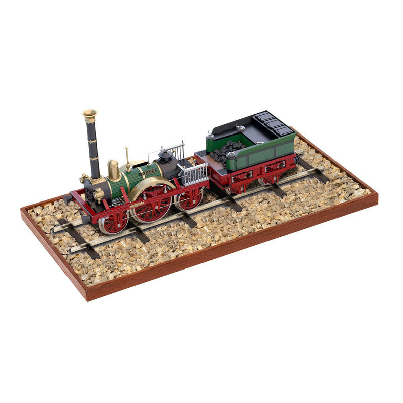 Maqueta del tren Adler de madera y metal