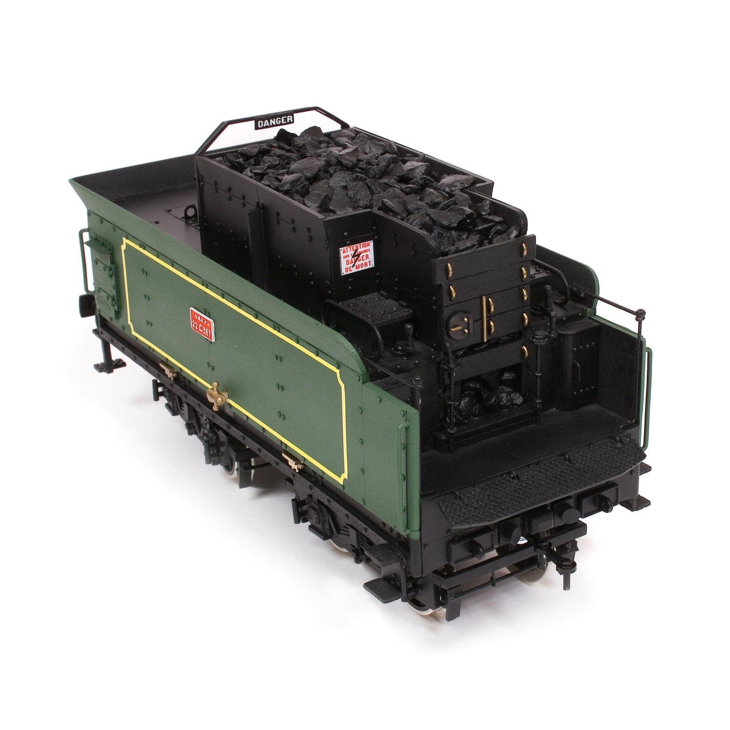 Maqueta de tren Pacific de madera y metal