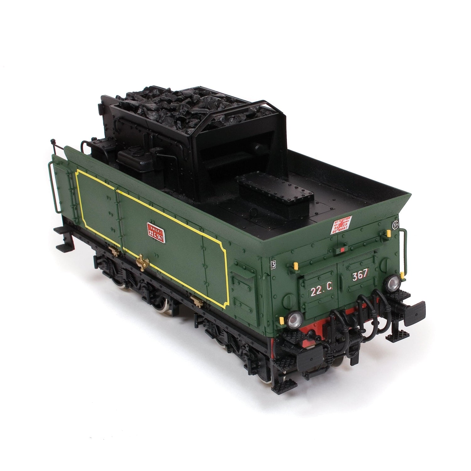 Maqueta de tren Pacific de madera y metal