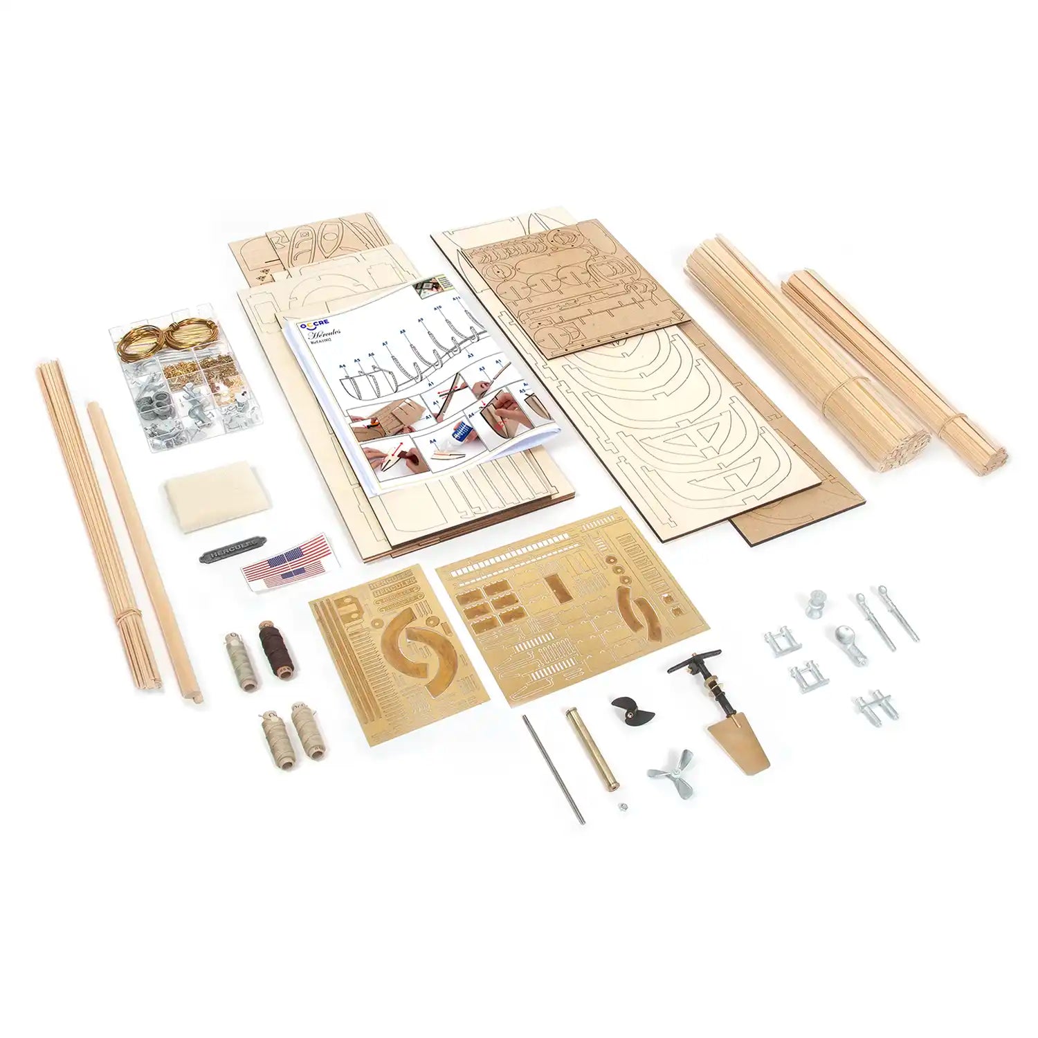 Maqueta barco de madera remolcador HERCULES RC OcCre