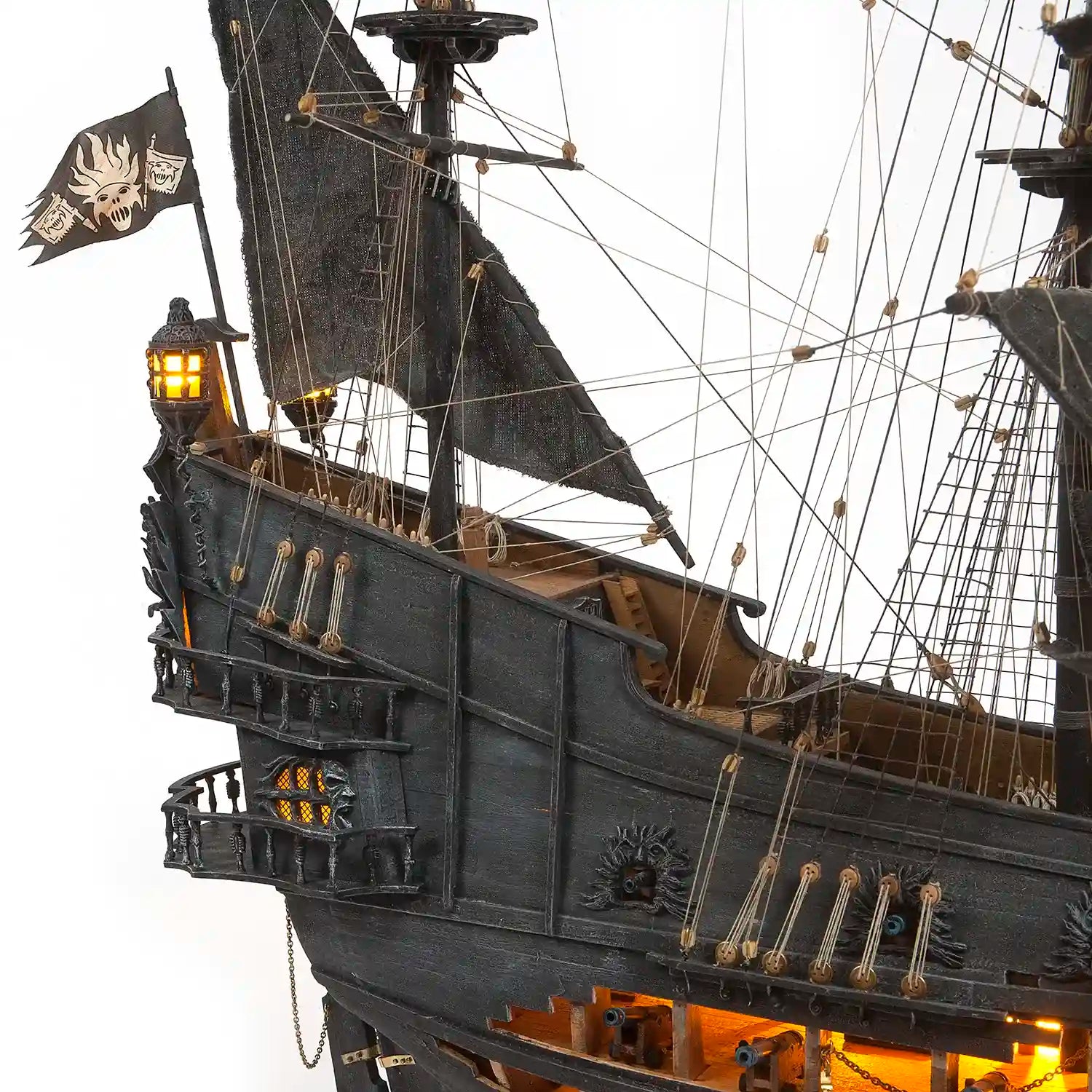 Maqueta de barco de madera el Holandés Errante (Flying Dutchman)