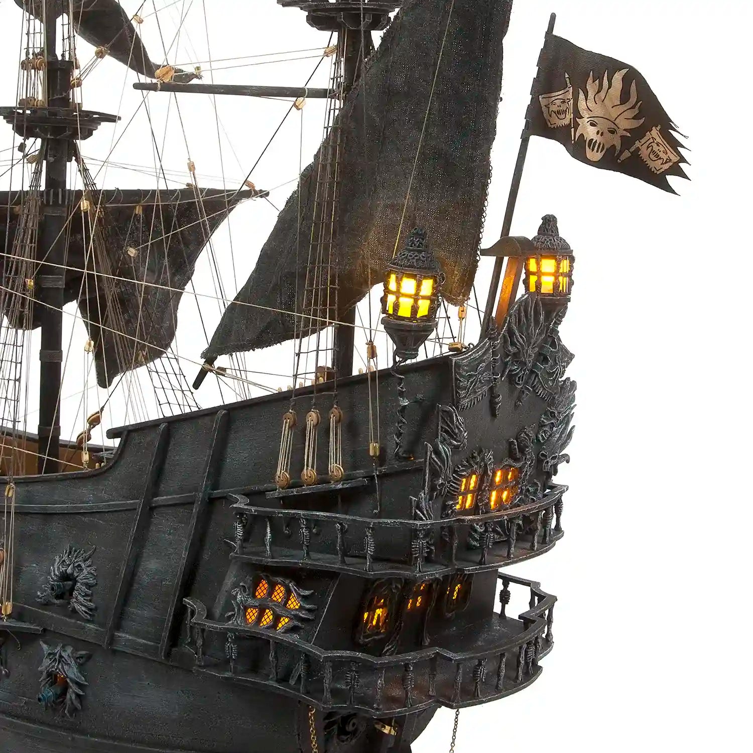 Maqueta de barco de madera el Holandés Errante (Flying Dutchman)