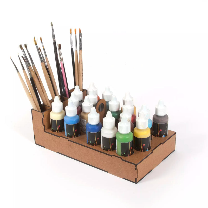 Mueble para almacenamiento de pinceles y pinturas para maquetas
