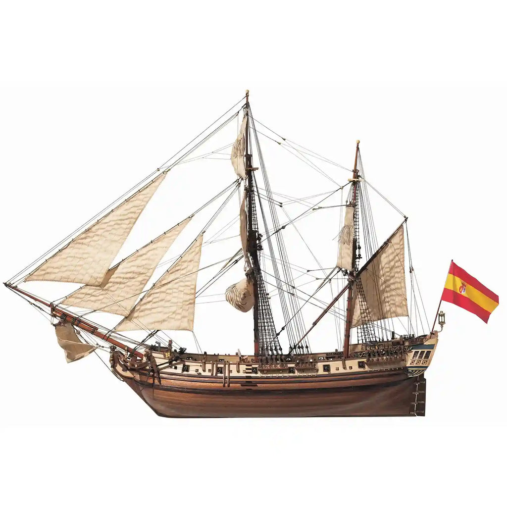 Maqueta de barco de madera La Candelaria