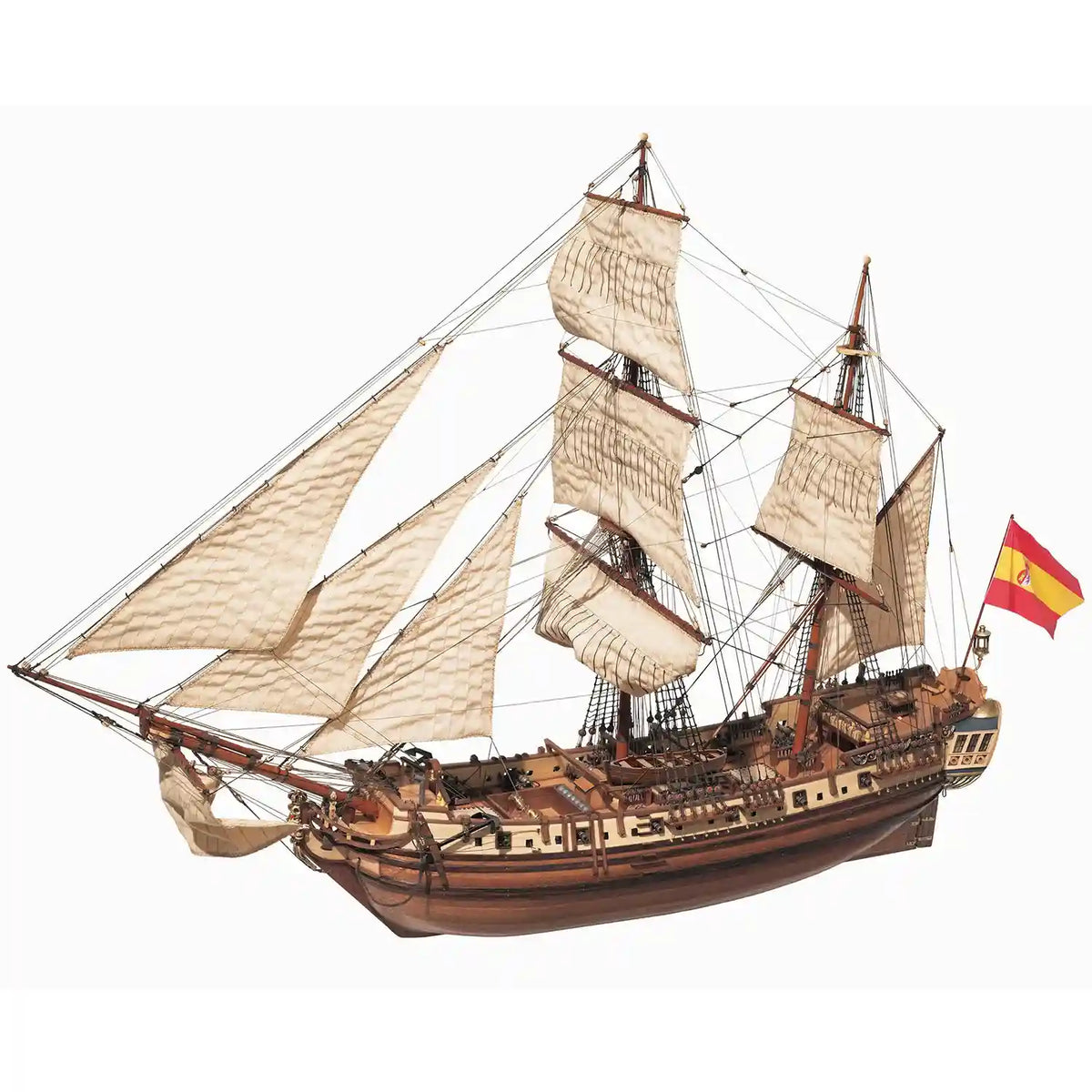 Maqueta de barco de madera La Candelaria
