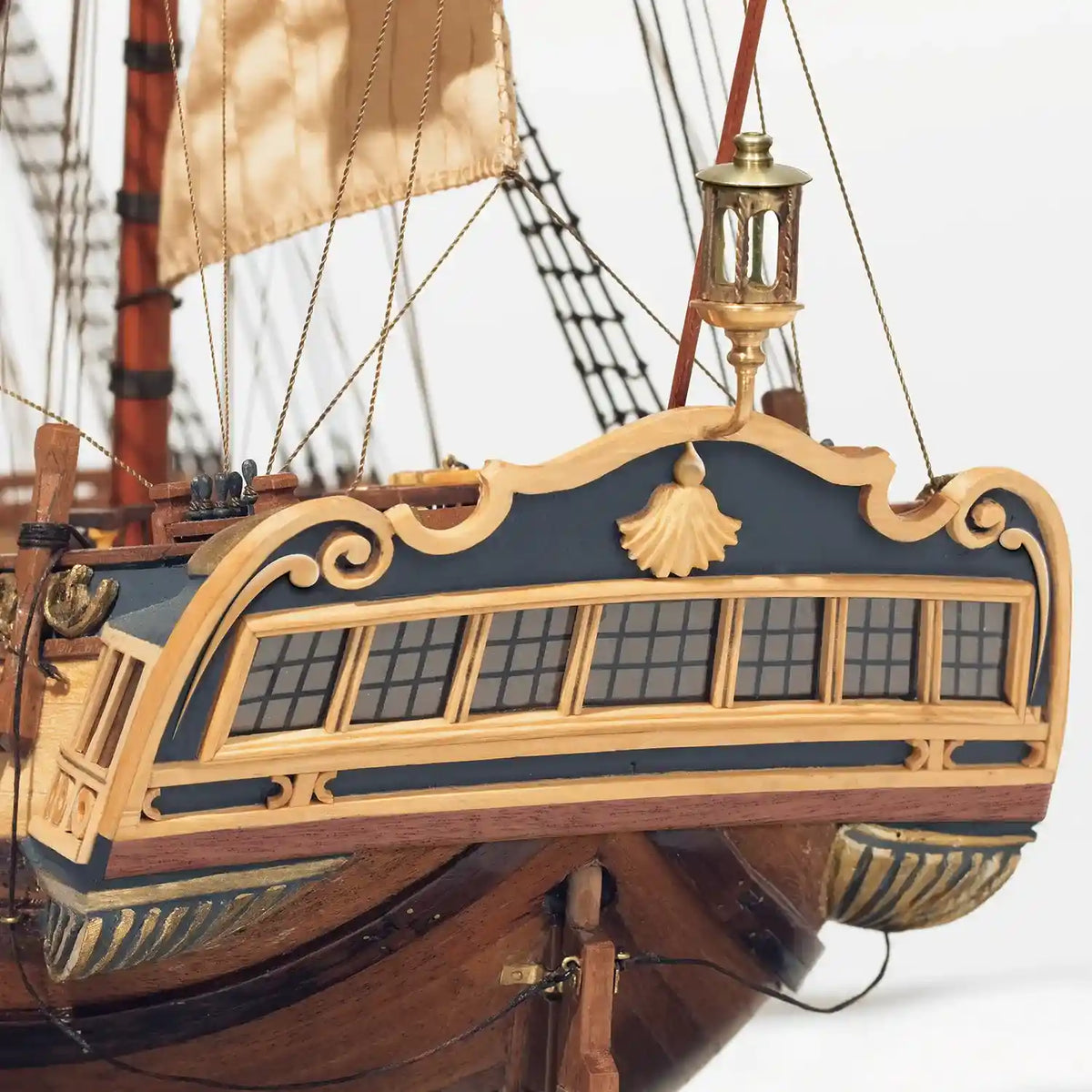 Maqueta de barco de madera La Candelaria