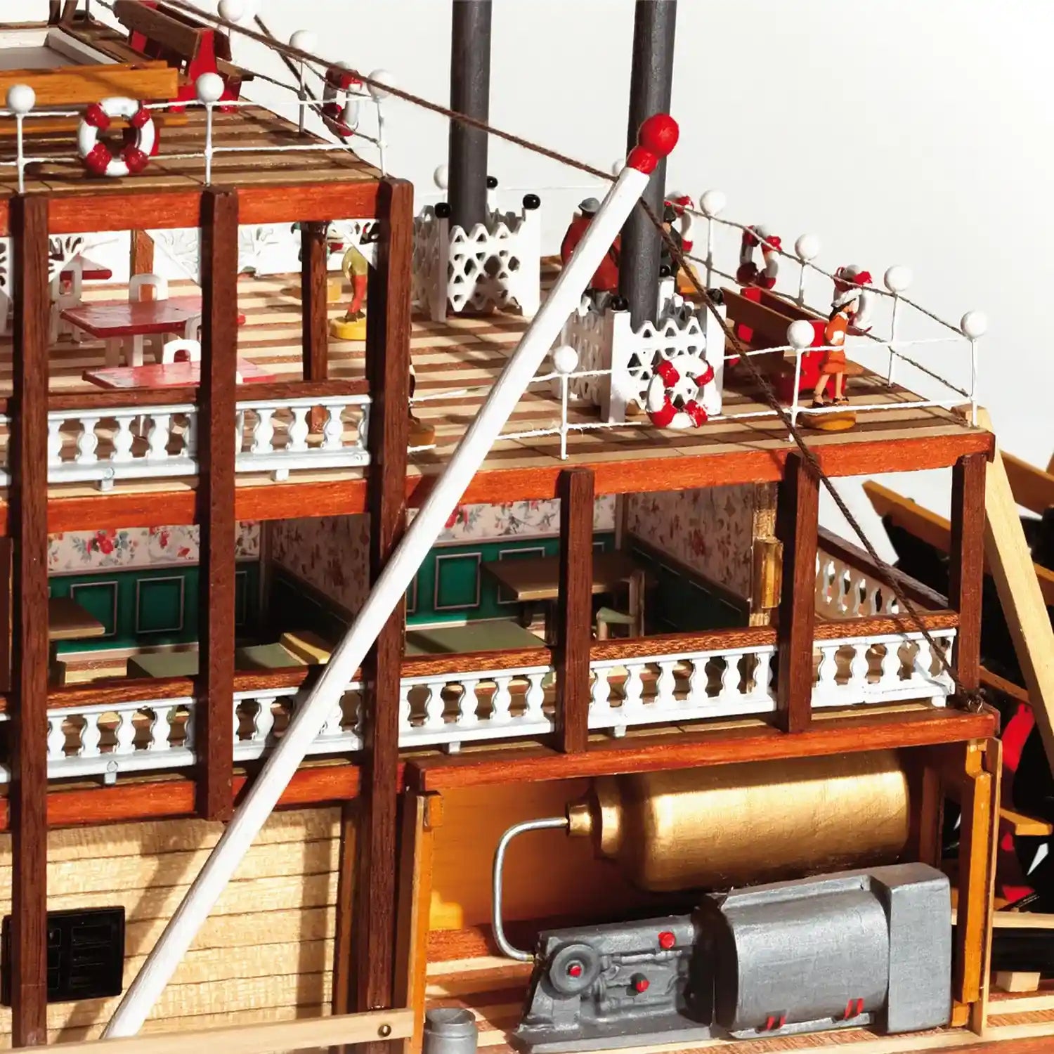 Maqueta de barco de madera Mississippi