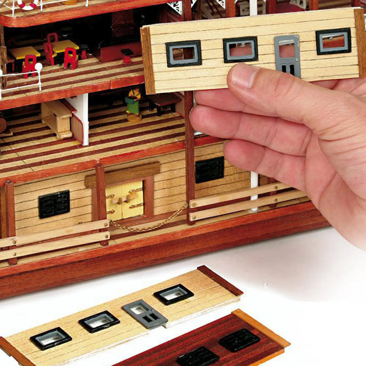 Maqueta de barco de madera Mississippi