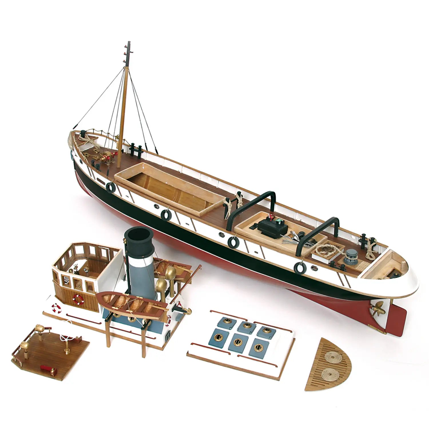 Maqueta de barco de madera remolcador Ulises