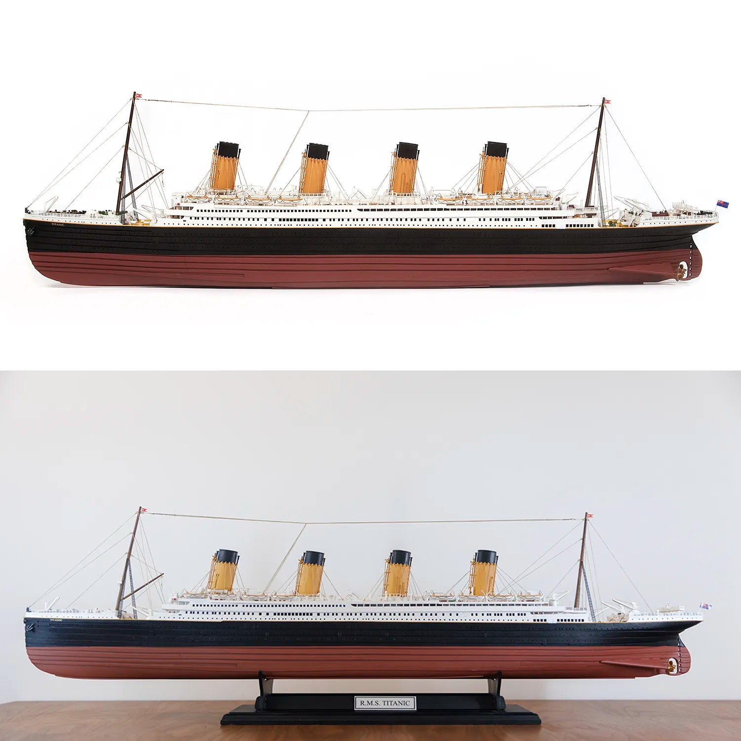 Maqueta de barco de madera Titanic