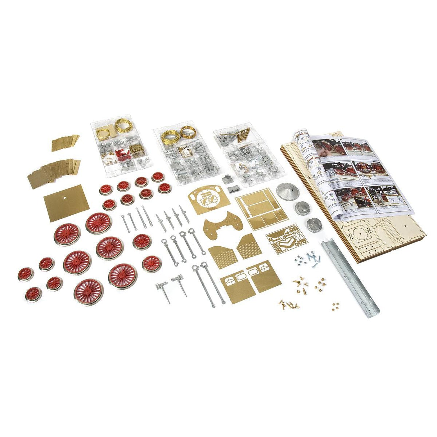 Maqueta de tren S3/6 BR-18 de madera y metal