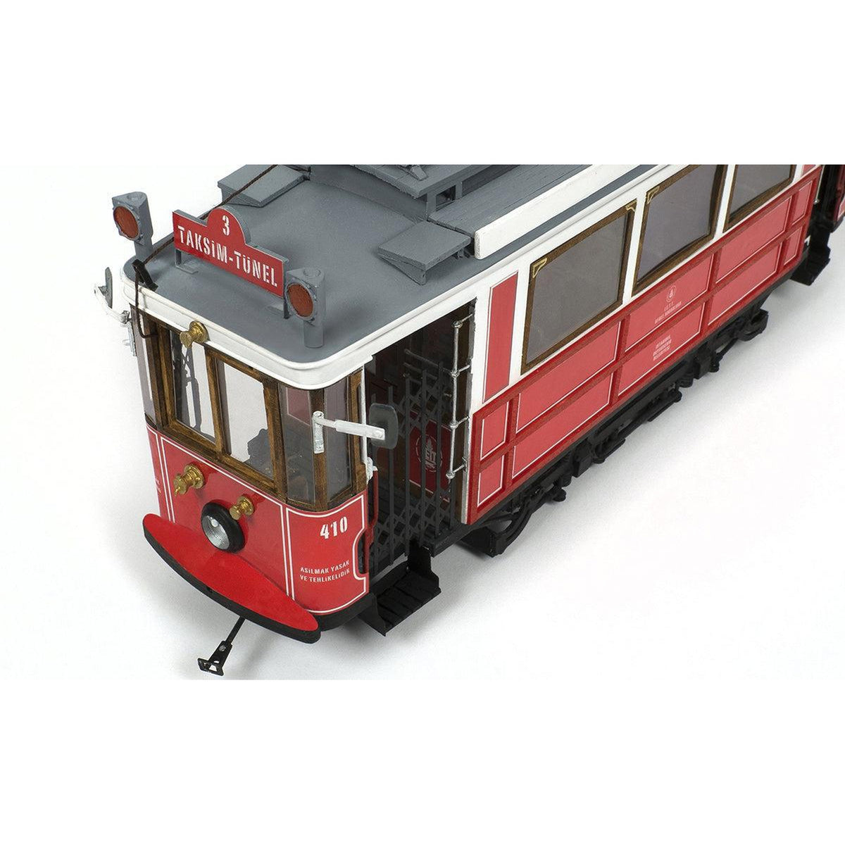 Maqueta del tranvía Istanbul de madera y metal