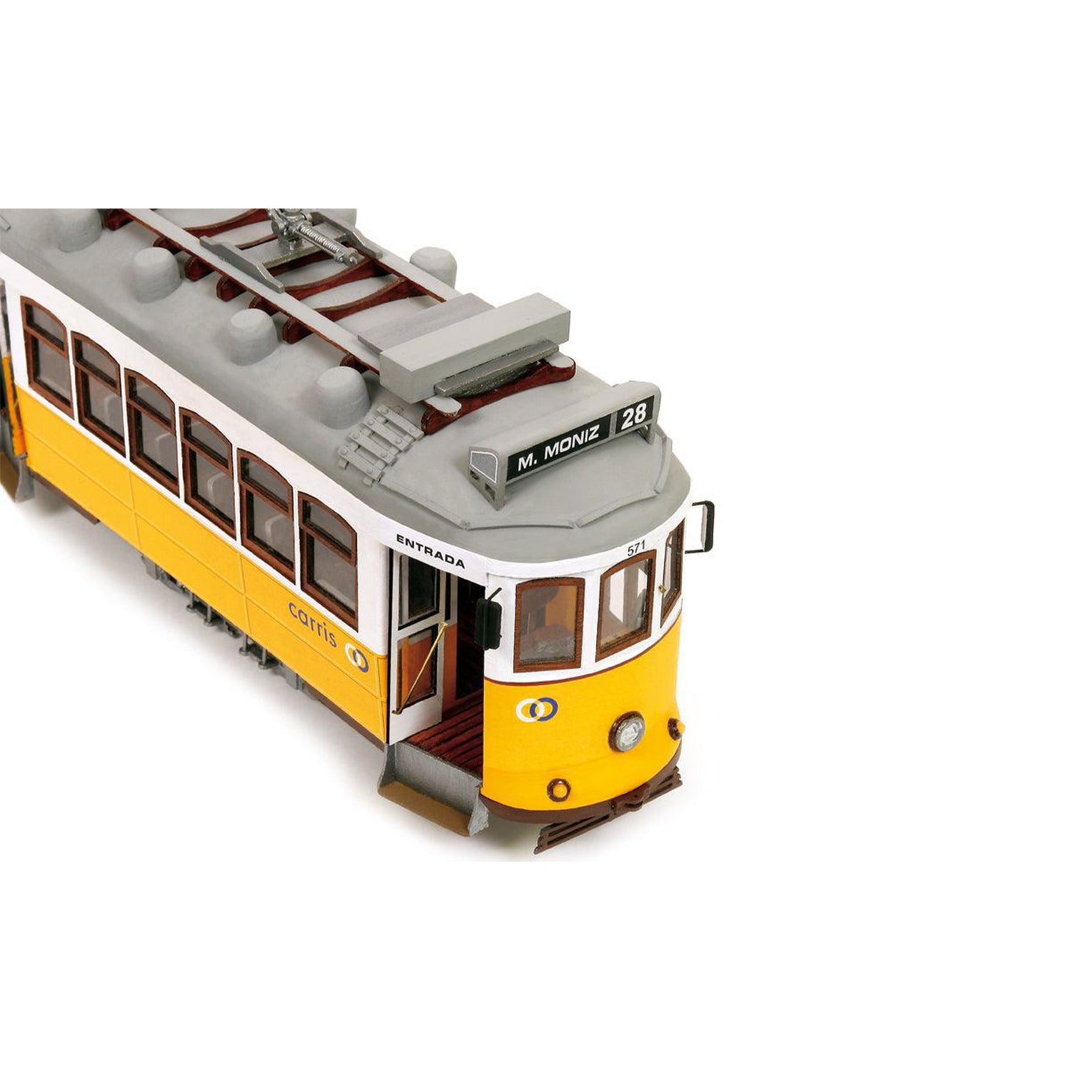 Maqueta del tranvía Lisboa de madera y metal