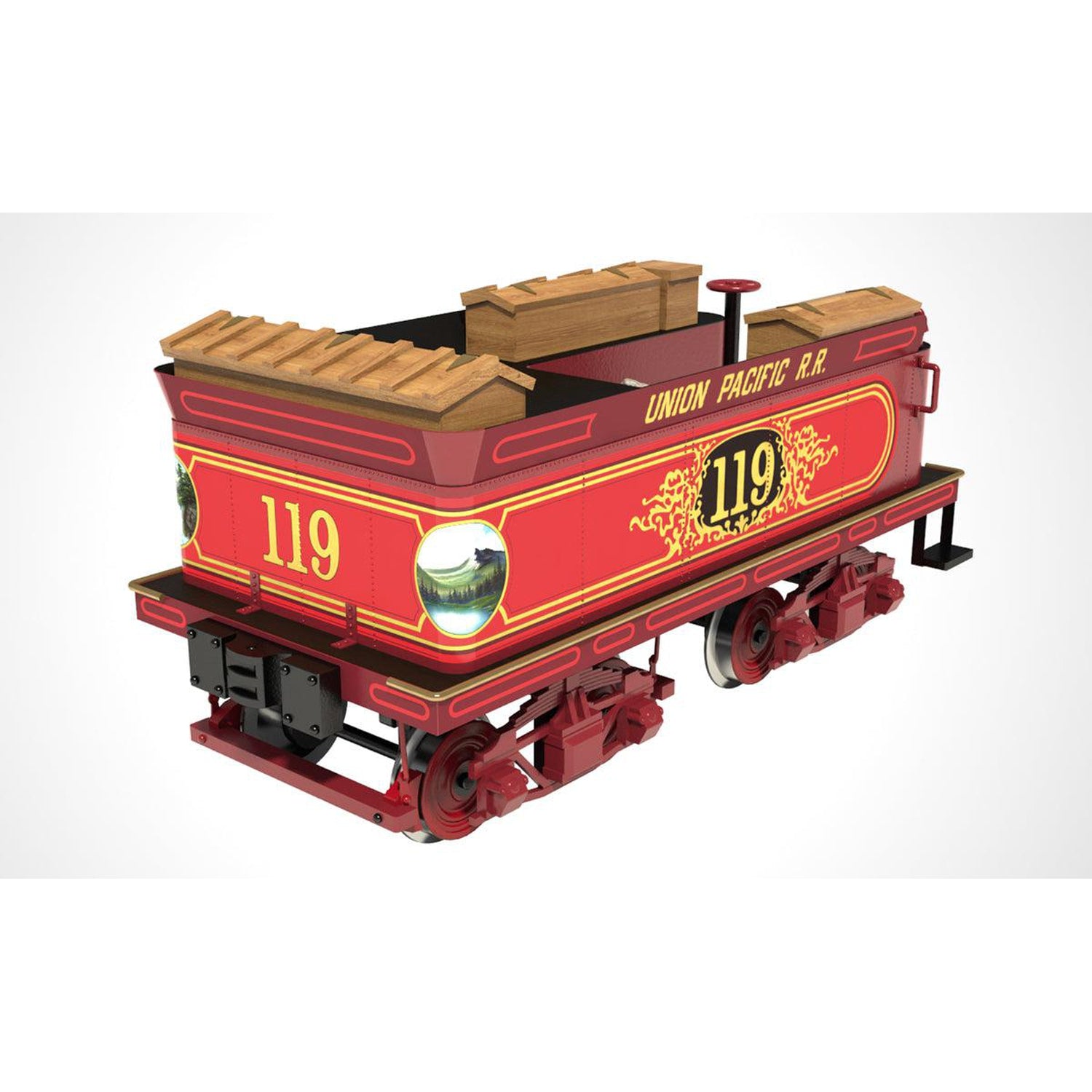 Maqueta de tren Rogers de madera y metal