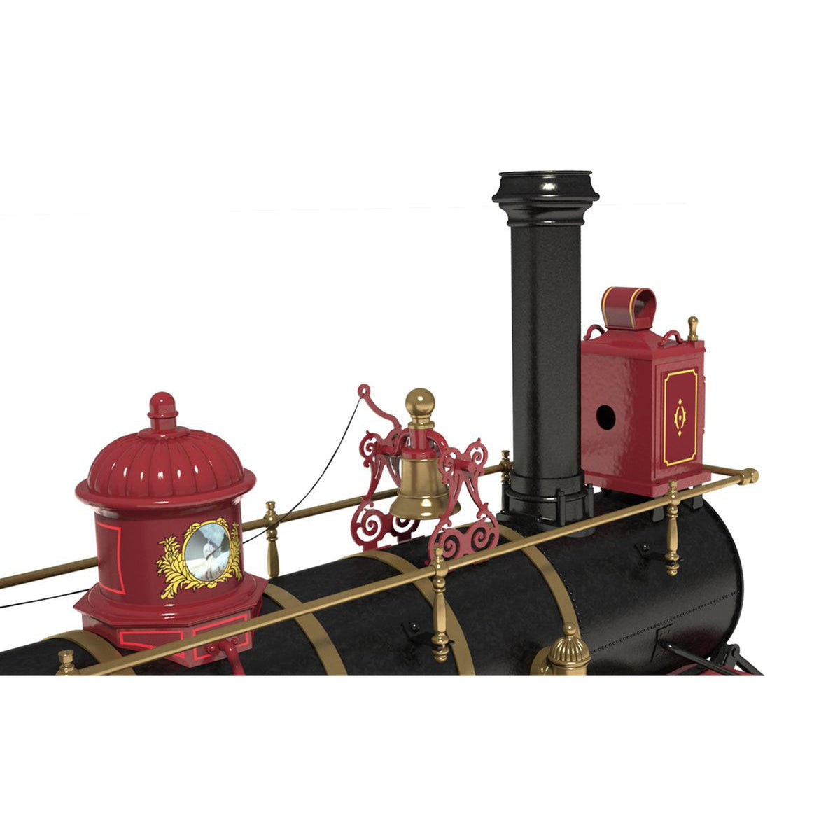 Maqueta de tren Rogers de madera y metal